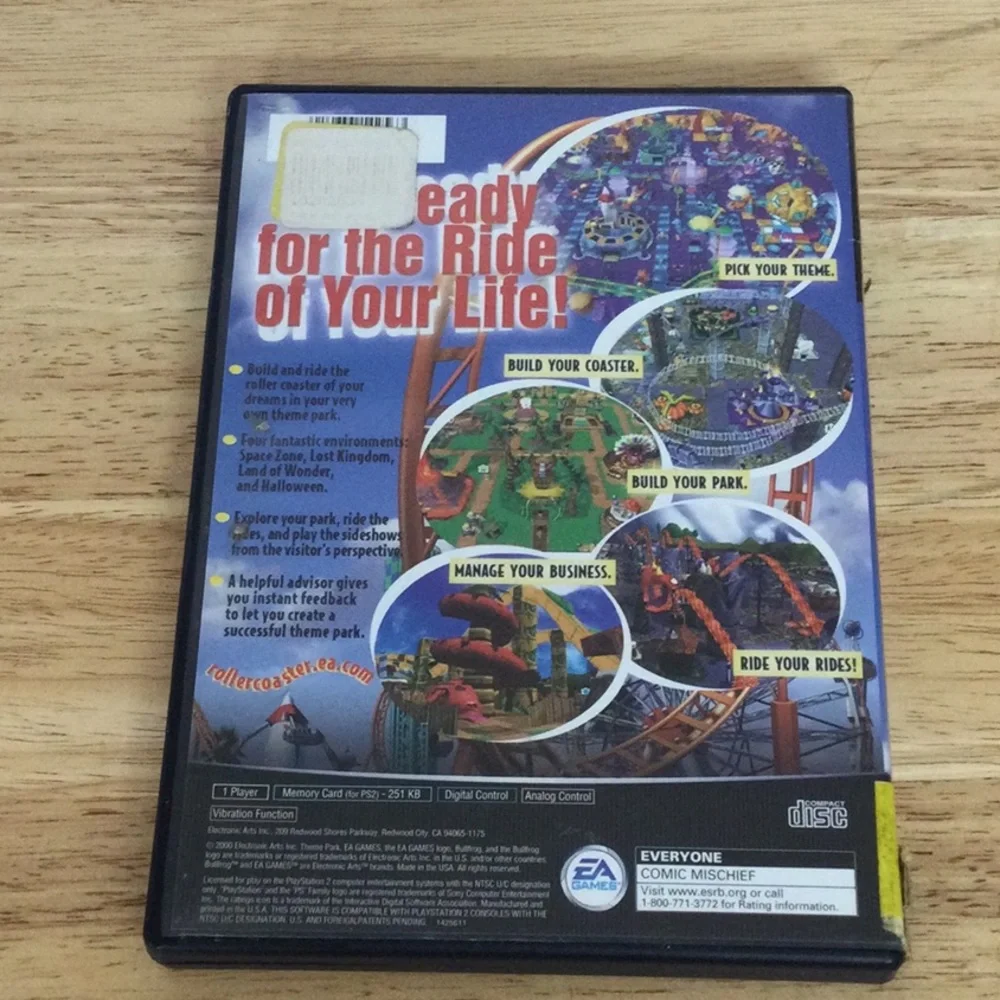 🌞 PlayStation 2 game Theme Park Roller Coaster by EA games